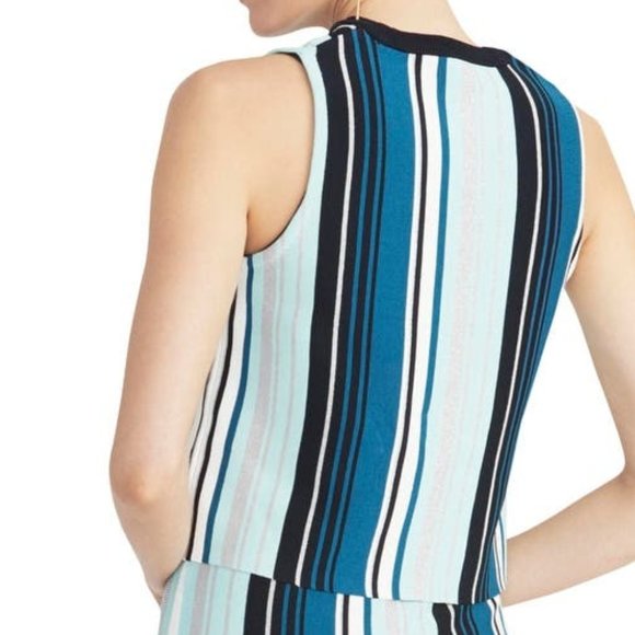 NWT Rachel Rachel Roy Metallic Striped Tank - L - Picture 2 of 5